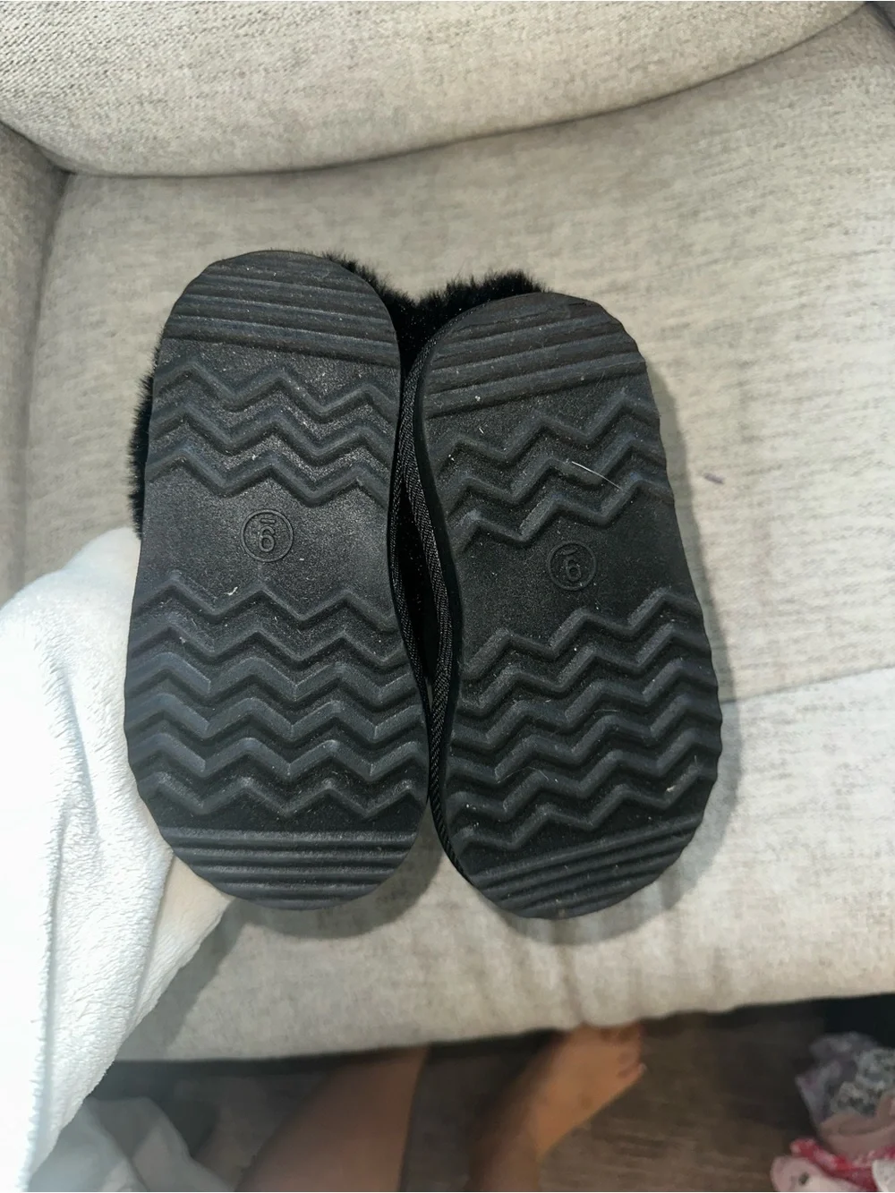 Target Black Kids Faux Fur Slip-On Slippers